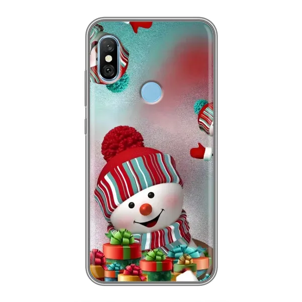 Чехол с рисунком «Снеговик в шапке» для Xiaomi Redmi 6 pro Чехол с рисунком «Снеговик в шапке» для Xiaomi Redmi 6 pro