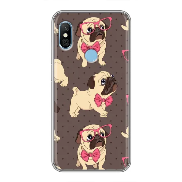 Чехол с рисунком «Собачки Мопсики» для Xiaomi Redmi 6 pro Чехол с рисунком «Собачки Мопсики» для Xiaomi Redmi 6 pro
