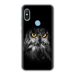 Чехлы с принтом СОВЫ для Xiaomi Redmi 6 pro (Сова на чёрном)