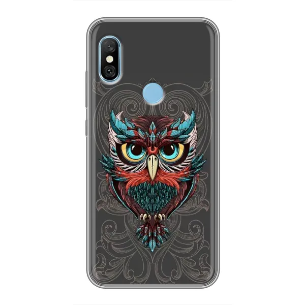 Чехол с рисунком «Сова на сером» для Xiaomi Redmi 6 pro Чехол с рисунком «Сова на сером» для Xiaomi Redmi 6 pro