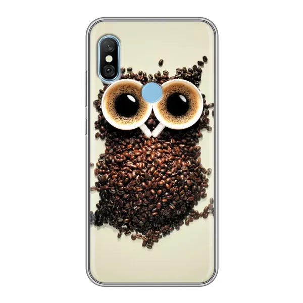 Чехол с рисунком «Сова с зерен кофе» для Xiaomi Redmi 6 pro Чехол с рисунком «Сова с зерен кофе» для Xiaomi Redmi 6 pro