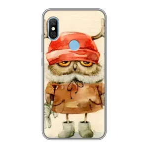 Чехлы с принтом СОВЫ для Xiaomi Redmi 6 pro (Сова в шапке)