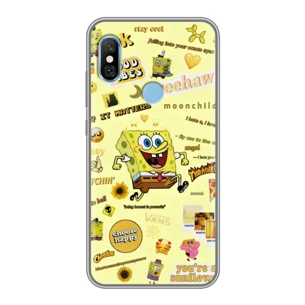 Чехол с рисунком «Спанч Боб бежит» для Xiaomi Redmi 6 pro Чехол с рисунком «Спанч Боб бежит» для Xiaomi Redmi 6 pro