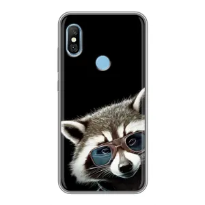 Силіконовий Чохол з Энотами на Xiaomi Redmi 6 pro (Стильний Єнот)