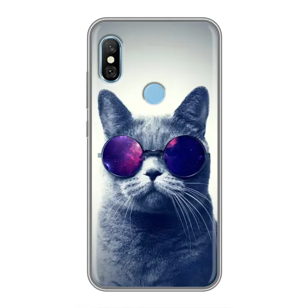 Чехол с рисунком «Стильный КОТ» для Xiaomi Redmi 6 pro Чехол с рисунком «Стильный КОТ» для Xiaomi Redmi 6 pro