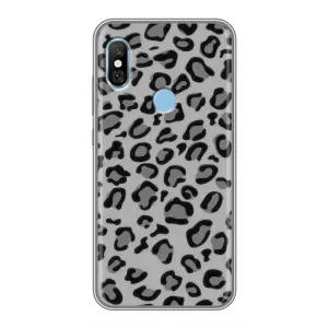 Чехол с леопардовым принтом на Xiaomi Redmi 6 pro (Темный леопрад)