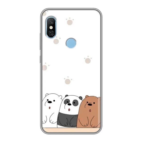Чехол с рисунком «Удивленные медвеженки» для Xiaomi Redmi 6 pro Чехол с рисунком «Удивленные медвеженки» для Xiaomi Redmi 6 pro