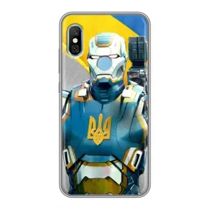 Силиконовый Чехол на Xiaomi Redmi 6 pro (Я-Украина) (Украинский робокоп)