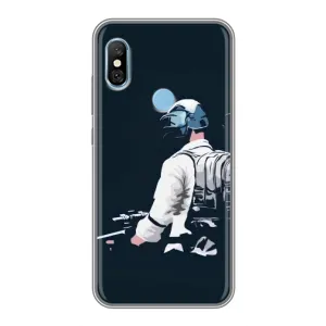 Силиконовый чехол с картинкой "Герой Pubg" на Xiaomi Redmi 6 pro (В экиперовке)