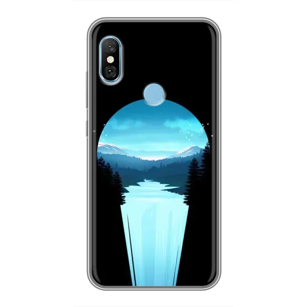 Чехол с рисунком «Синий Водопад» для Xiaomi Redmi 6 pro Чехол с рисунком «Синий Водопад» для Xiaomi Redmi 6 pro