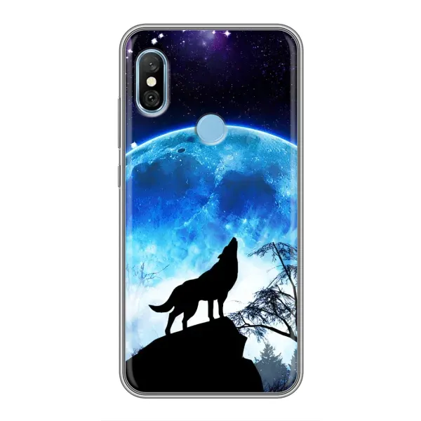 Чехол с рисунком «Воет на луну» для Xiaomi Redmi 6 pro Чехол с рисунком «Воет на луну» для Xiaomi Redmi 6 pro
