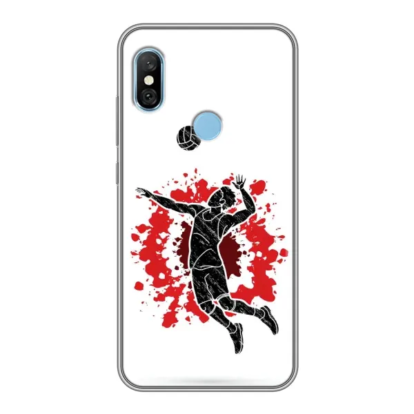 Чехол с рисунком «Волейболист» для Xiaomi Redmi 6 pro Чехол с рисунком «Волейболист» для Xiaomi Redmi 6 pro