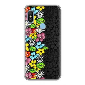 Чехол с Цветами для Xiaomi Redmi 6 pro (Яркие цветы)