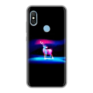 Силиконовый бампер с картинкой животных для Xiaomi Redmi 6 pro (Яркий олень)