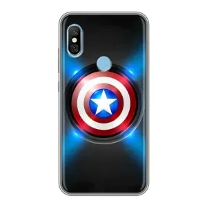 Чехол с Щитом Капитана Америки на Xiaomi Redmi 6 pro (Яркий Щит Капитана)