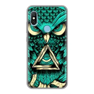 Чехлы с принтом СОВЫ для Xiaomi Redmi 6 pro (Зеленая сова)