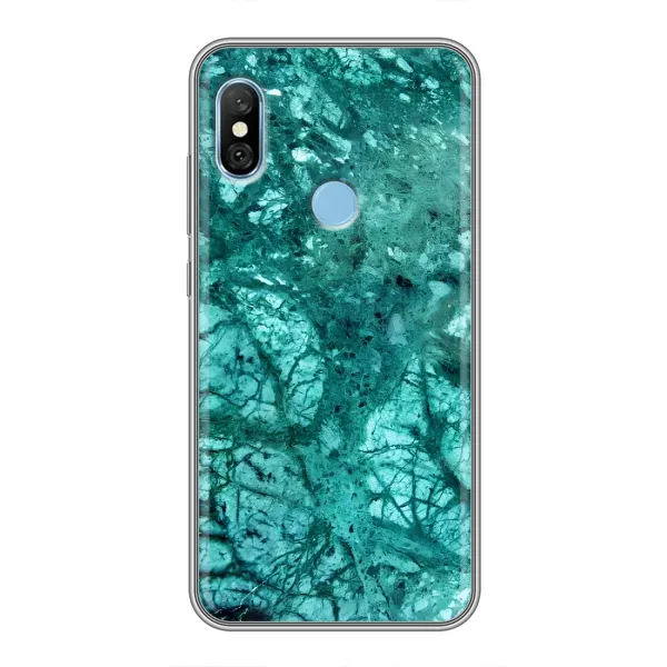Чехол с рисунком «Зеленый мрамор» для Xiaomi Redmi 6 pro