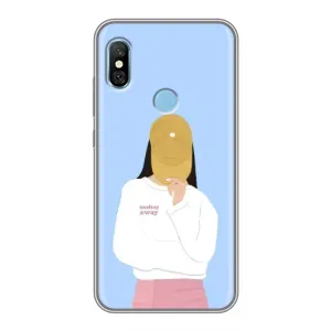 Силиконовый Чехол на Xiaomi Redmi 6 pro с картинкой Стильных Девушек (Желтая кепка)