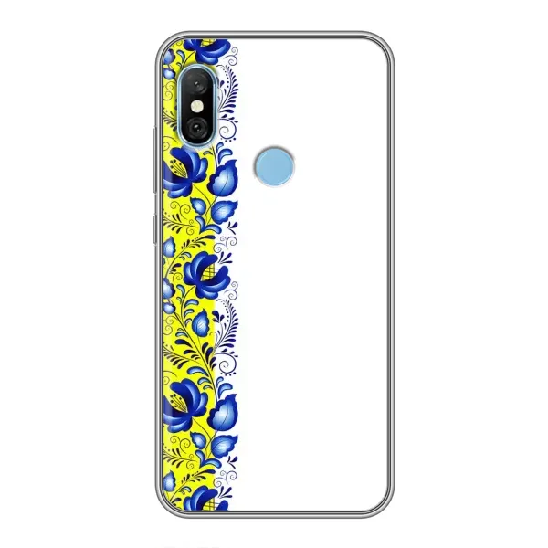 Чехол с рисунком «Желто-синяя вышиванка» для Xiaomi Redmi 6 pro Чехол с рисунком «Желто-синяя вышиванка» для Xiaomi Redmi 6 pro
