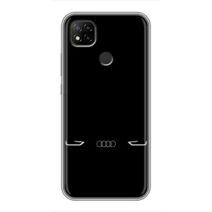 Силиконовый бампер с картинкой машины на Xiaomi Redmi 9c (Силует Audi)