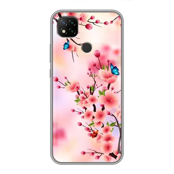 Чехол с рисунком «Бабочки на сакуре» для Xiaomi Redmi 9c Чехол с рисунком «Бабочки на сакуре» для Xiaomi Redmi 9c