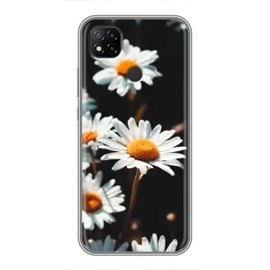 Чехол с ромашками на Xiaomi Redmi 9c (Белые ромашки)