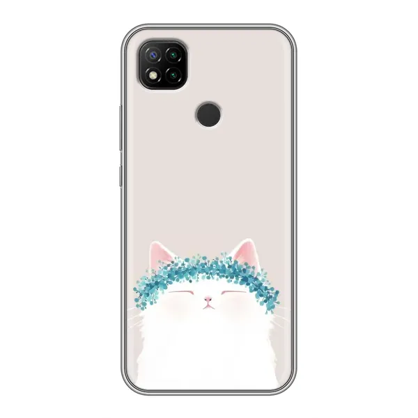 Чехол с рисунком «Белый котик» для Xiaomi Redmi 9c Чехол с рисунком «Белый котик» для Xiaomi Redmi 9c