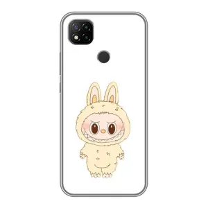 Чохол з принтом Лабубу для Xiaomi Redmi 9c (Бежевий Лабубу)