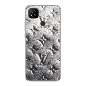 Текстурный Чехол Louis Vuitton для Редми 9с (Бежевый ЛВ)