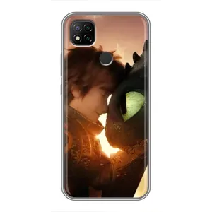 Чехол дракон Беззубик для Xiaomi Redmi 9c (Беззубик и Иккинг)