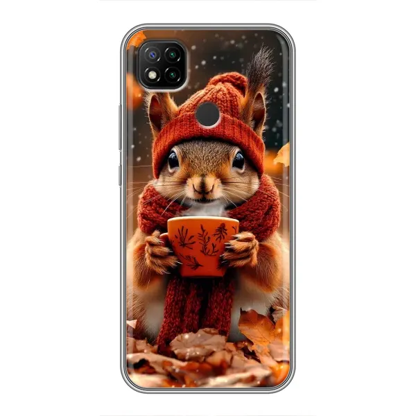 Чехол с рисунком «Белка с кофе» для Xiaomi Redmi 9c Чехол с рисунком «Белка с кофе» для Xiaomi Redmi 9c