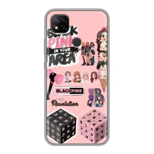 Чехлы с картинкой для Xiaomi Redmi 9c (BLACK PINK коллаж)