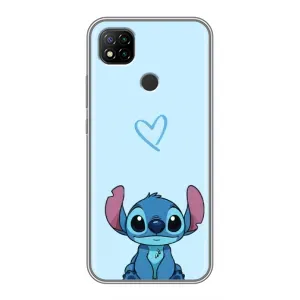 Чехол с рисунком Стич для Xiaomi Redmi 9c (Голубой Стич)
