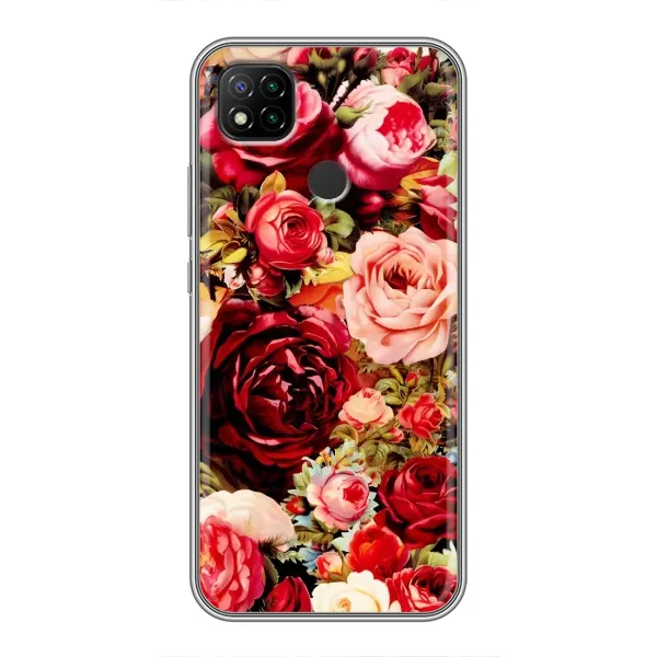 Чехол с рисунком «Букет цветов» для Xiaomi Redmi 9c
