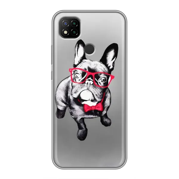 Чехол с рисунком «Бульдог в очках» для Xiaomi Redmi 9c Чехол с рисунком «Бульдог в очках» для Xiaomi Redmi 9c