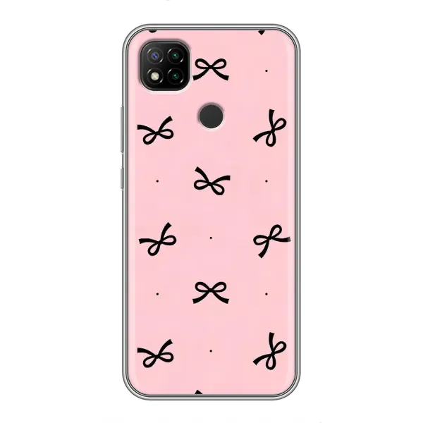 Чехол с рисунком «Черные бантики» для Xiaomi Redmi 9c Чехол с рисунком «Черные бантики» для Xiaomi Redmi 9c