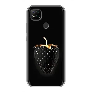 Чехол с изображением  вкусной еды для Xiaomi Redmi 9c (Чёрная клубника)
