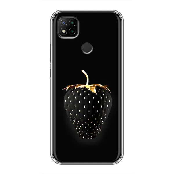 Чехол с рисунком «Чёрная клубника» для Xiaomi Redmi 9c Чехол с рисунком «Чёрная клубника» для Xiaomi Redmi 9c