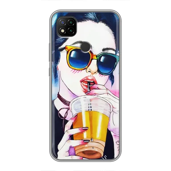 Чехол с рисунком «Девушка с коктейлем» для Xiaomi Redmi 9c Чехол с рисунком «Девушка с коктейлем» для Xiaomi Redmi 9c