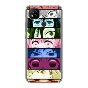 Силиконовые чехлы с глазами Anime для Редми 9с (Глаза Хашира)