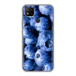 Чехол с изображением  вкусной еды для Xiaomi Redmi 9c (Голубика)