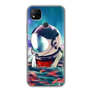 Силиконовый Чехол с принтом "Космонавты" на Xiaomi Redmi 9c