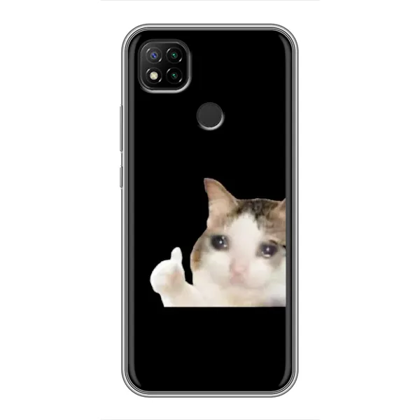Чехол с рисунком «Кот в слезах» для Xiaomi Redmi 9c Чехол с рисунком «Кот в слезах» для Xiaomi Redmi 9c