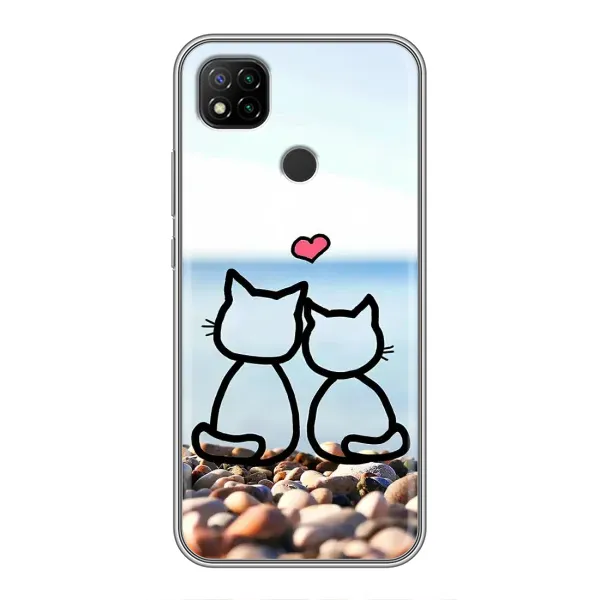 Чехол с рисунком «Котейки» для Xiaomi Redmi 9c Чехол с рисунком «Котейки» для Xiaomi Redmi 9c