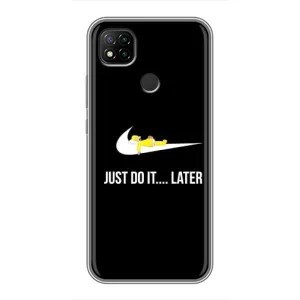 Силиконовый Чехол на Xiaomi Redmi 9c с картинкой Nike (Later)