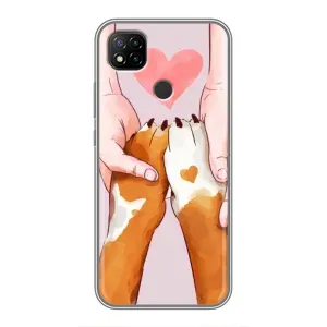 Чехол (ТПУ) Милые собачки для Xiaomi Redmi 9c (Любовь к собакам)