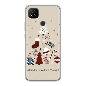 Чехол Санта Клаус для Xiaomi Redmi 9c (Merry Christmas)
