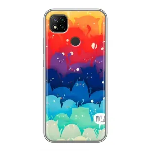 Силиконовый чехол с котиком для Xiaomi Redmi 9c (Mew)