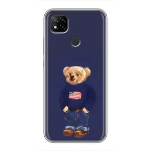 Чехлы Мишка Тедди для Редми 9с (Мишка USA)