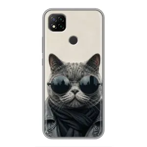 Чехол на тематику: Коты для Xiaomi Redmi 9c (Модный кот)